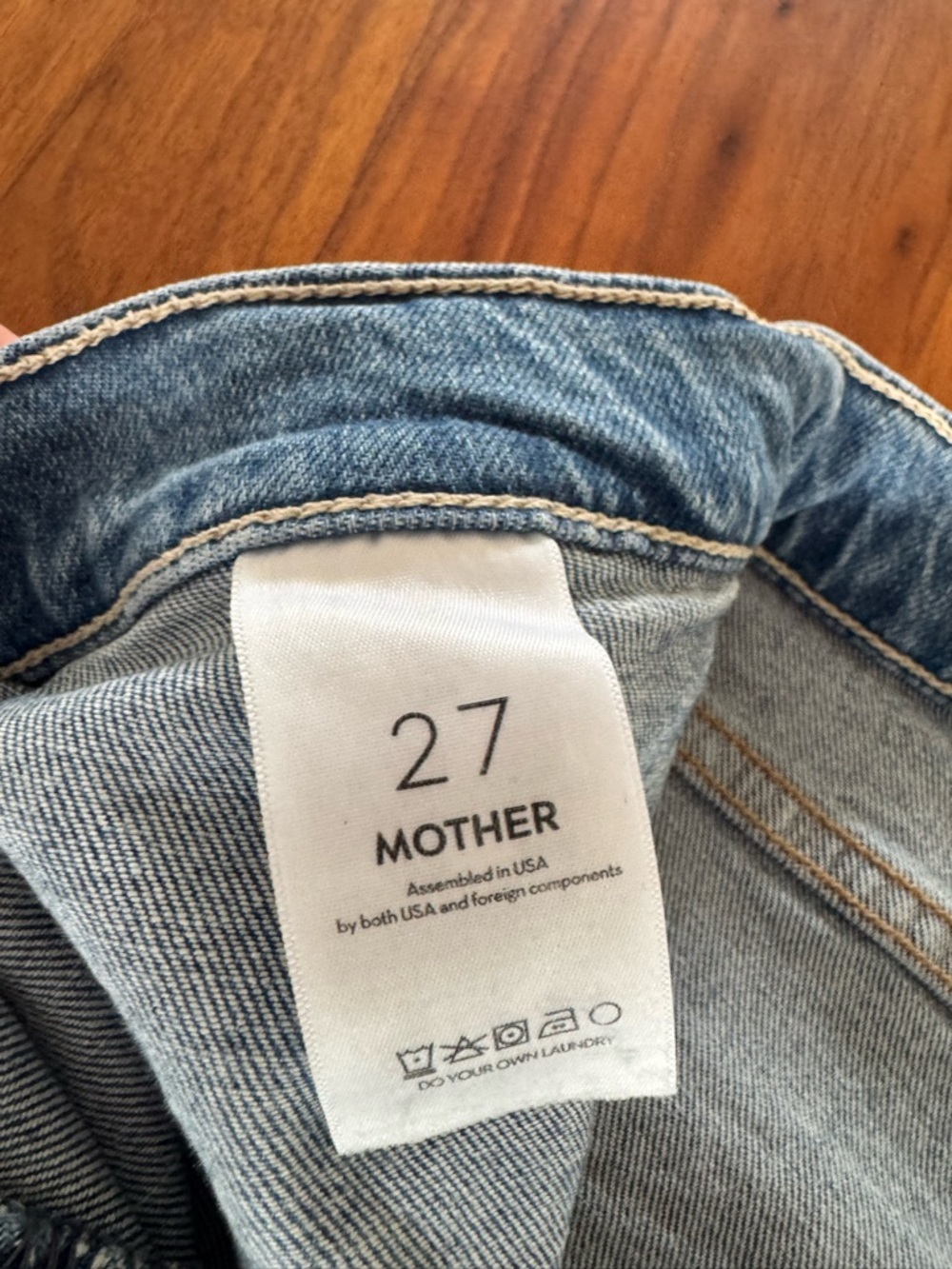 MOTHER THE TAB ROLLER SKIMP in Fight For Your Right - Size 27 - Picture 7 of 12